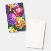 Flowers Design Badge (Voor- en achterkant)