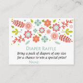 Flowers Diaper Raffle Tickets (Voorkant)