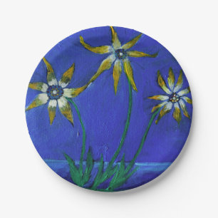Flowers die bloemen schilderen Aangepaste Borden 7 Papieren Bordje
