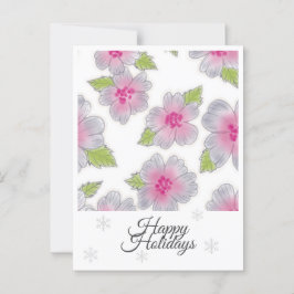 Flowers Elegance Happy Holidays Birthday Card Briefkaart
