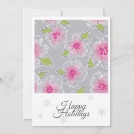 Flowers Elegance Happy Holidays Birthday Card Feestdagenkaart