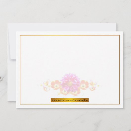 Flowers en Heart Design Happy Moederdag-Kaart (Achterkant)