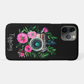  Flowers en Retro Camera Gepersonaliseerd Case-Mate iPhone Case (Achterkant (horizontaal))