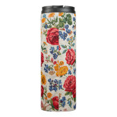 Flowers Everywhere, colorful design, Thermosbeker (Achterkant)
