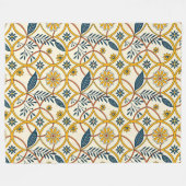 Flowers Fleece Deken (Voorkant (Horizontaal))