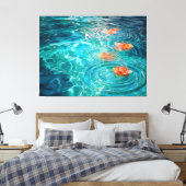 Flowers Floating on Water  Canvas Afdruk (Insitu (Slaapkamer))