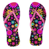 Flowers Floral Background Pattern Teenslippers (Voetbed)