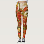 Flowers-gebied van Egon Schiele Leggings (Voorkant)