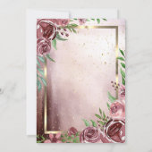 Flowers Gold Lijst Retirement Uitnodiging (Achterkant)