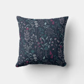 Flowers & Grass Botanical Pattern Kussen (Achterkant)