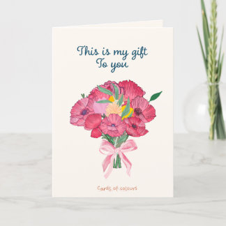 Flowers greeting card feestdagen kaart