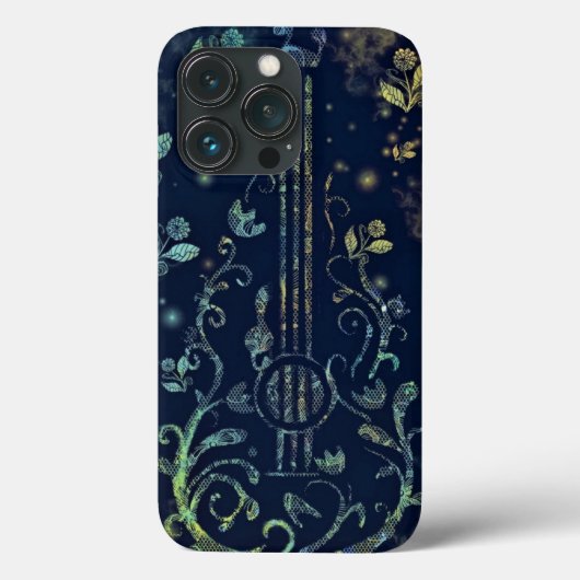 Flowers Guitar Art - Romantic Sound - Tekening Case-Mate iPhone Case (Achterkant)