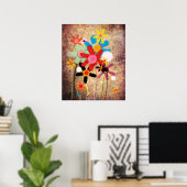 Flowers Handmade Poster (Thuiskantoor)