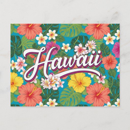 Flowers Hawaii Travel Briefkaart (Voorkant)