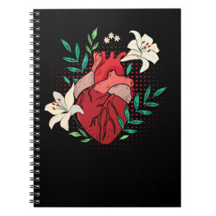 Flowers Heart Gardening Cardioloog Notitieboek