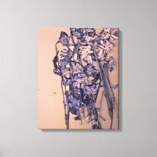 Flowers in a pink light canvas afdruk