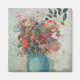 Flowers in a Turquoise Vase, c.1912 Magneet