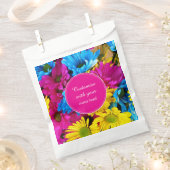 Flowers in Bright Colors Custom Text Bedankzakje (Geknipt)