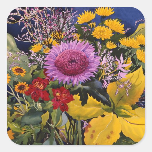 Flowers in December 2005 Vierkante Sticker (Voorkant)