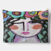 Flowers in Her Hair Abstract Art Etui (Achterkant)