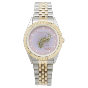 Flowers Inner Peace Inspirerend Quote  Horloge