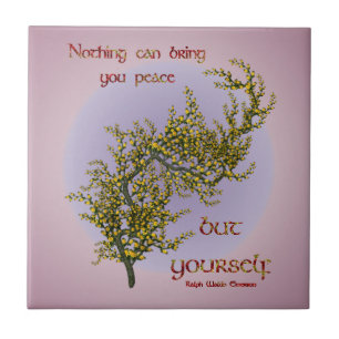 Flowers Inner Peace Inspirerend Quote Tile Tegeltje