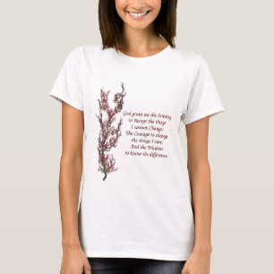 Flowers Inspirerend Serenity Prayer T-shirt