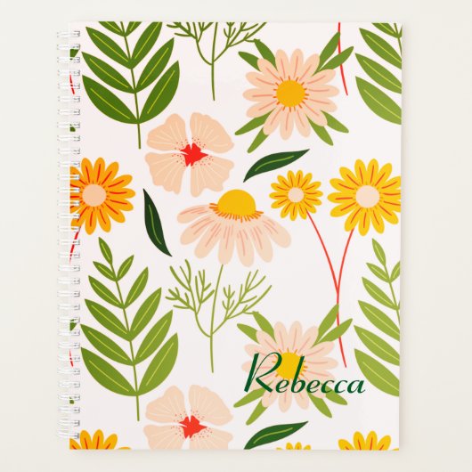Flowers & Leaves Garden Pattern Planner (Voorkant)