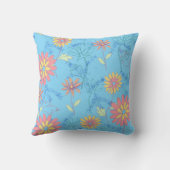 Flowers Light Blue Cushion Kussen (Achterkant)