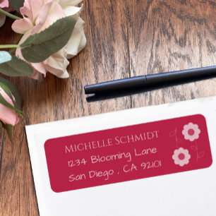  Flowers Magenta de Etiketten van het Adres van de