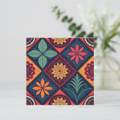 Flowers Magic Pattern Kaart (Staand voorkant)