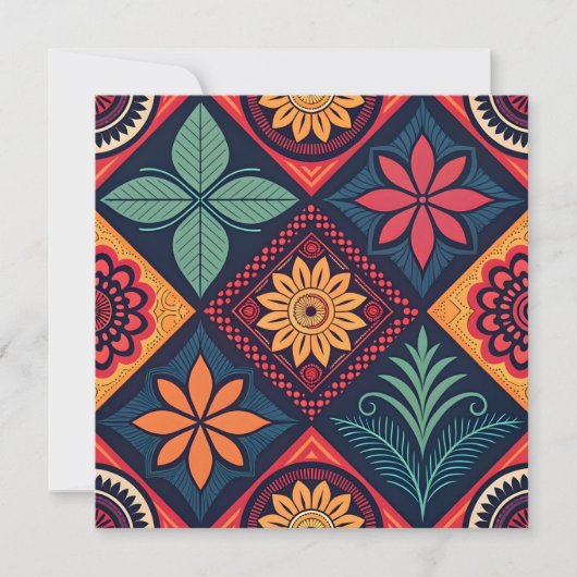 Flowers Magic Pattern Kaart (Voorkant)