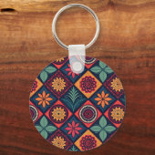 Flowers Magic Pattern Sleutelhanger (Achterkant)