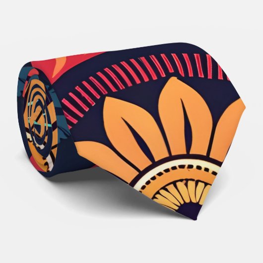 Flowers Magic Pattern Stropdas (Opgerold)