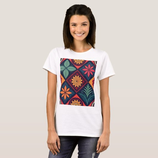 Flowers Magic Pattern T-shirt (Voorkant volledig)