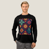 Flowers Magic Pattern Tri-Blend Shirt (Voorkant)