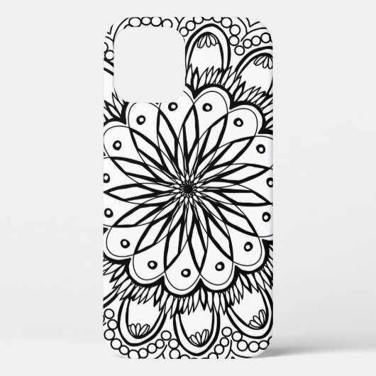Flowers mandala handtekening Case-Mate iPhone case (Achterkant)