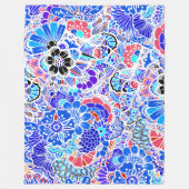 Flowers Modern Pattern Fleece Deken (Voorkant)