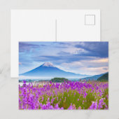 Flowers Mount Fugi Japan Briefkaart (Voorkant / Achterkant)