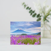 Flowers Mount Fugi Japan Briefkaart (Staand voorkant)