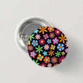 Flowers Naif Design Ronde Button 3,2 Cm (Voorkant /achterkant)
