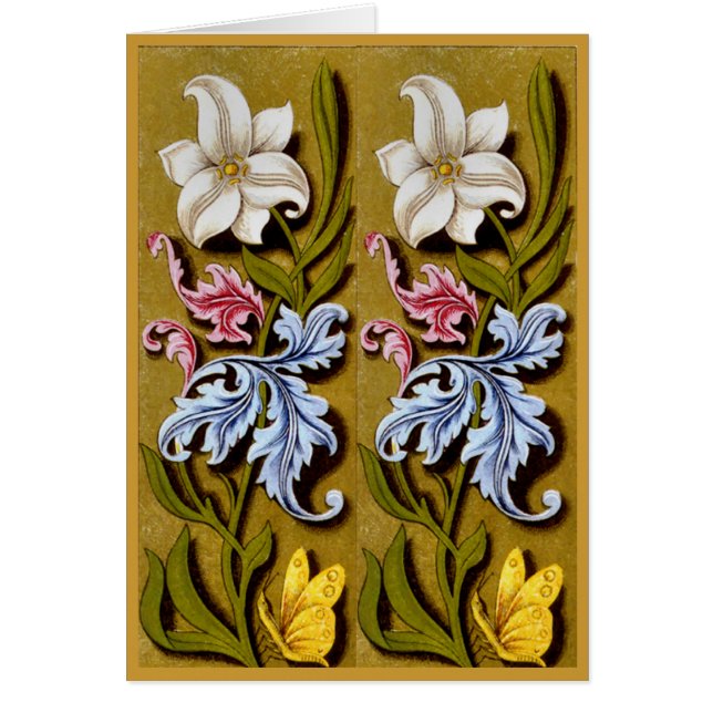 Flowers Natuur Border Design Card (Voorkant)