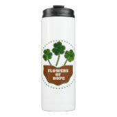 Flowers of Hope Three -Leaf Clover Lucky Charm Thermosbeker (Voorkant)