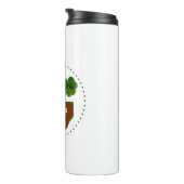 Flowers of Hope Three -Leaf Clover Lucky Charm Thermosbeker (Geroteerd rechts)