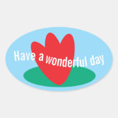 Flowers on a pond ovale sticker (Voorkant)