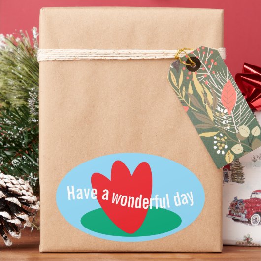 Flowers on a pond ovale sticker (Feestdagen)