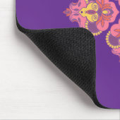 Flowers on Purple Mousepad Muismat (Hoek)