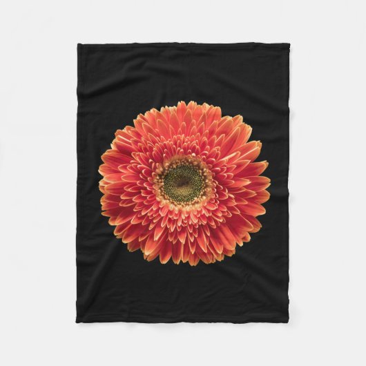 Flowers | Orange Gerbera Daisy Fleece Deken (Voorkant)