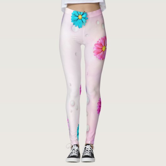 Flowers Patroon 7 Leggings (Voorkant)