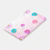 Flowers Patroon 7 Post-it® Notes (Schuin)